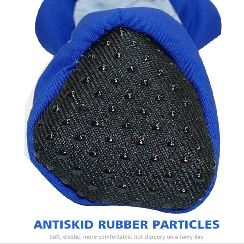 4 PCS Set of Waterproof Pet Dog Shoes, Anti Slip Soft Soled Rain Boots, Kitten Dog Shoes, Puppy Boots, Paw Accessory