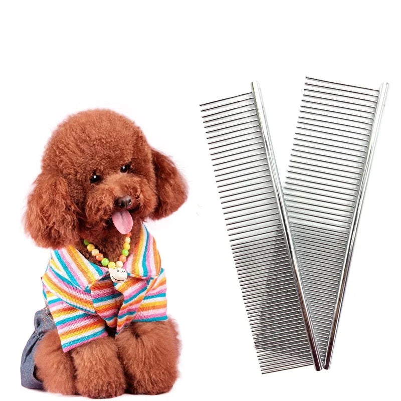 Stainless Steel Pet Grooming Comb for Cats And Dogs Hair Removal Massage Tool 3 Sizes Pet Hair Cleaning Accessory
