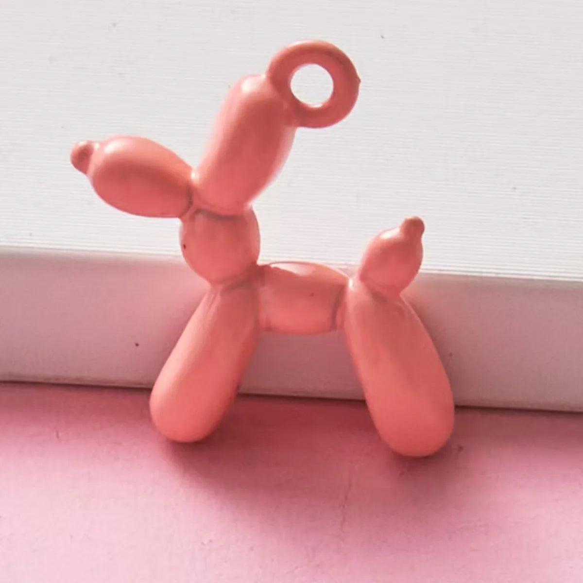 10pcs 19x14mm Minimalist Balloon Dog Charms, Simple Resin Balloon Animal Pendants, Versatile DIY Supplies for Craft Projects