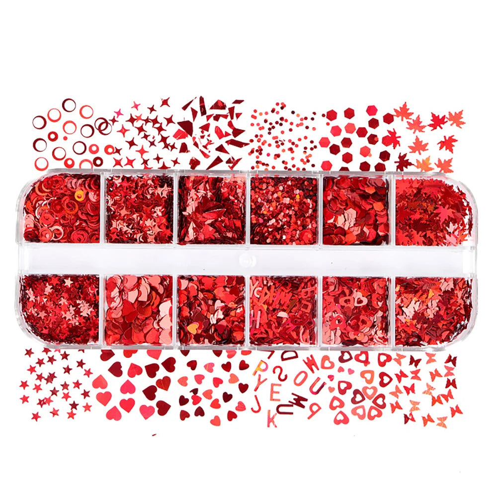For Fun Multiple Styles Mixed Sequins Glitter Flakes for Epoxy Resin Molds Filler DIY Nail Decoration Sequins Jewelry Accessorie