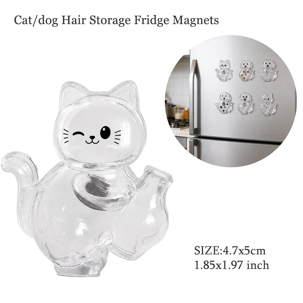 Transparent Cat/Dog Hair Collection Capsule Keychain Kawaii Memorial Pet Cat Dog Hair Capsule for Keychain DIY Pendant Accessory
