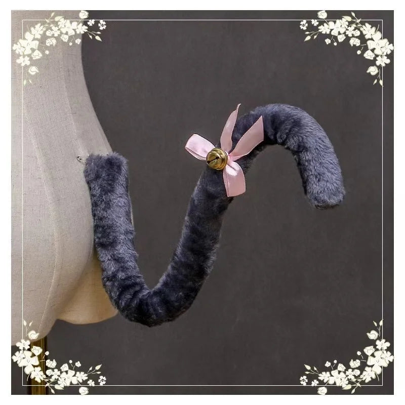 Cute Cat Tail Cosplay Anime Kawaii Animal Halloween Party Costumes Accessories Kitten Lady Maid Tail Girl Friends Gifts