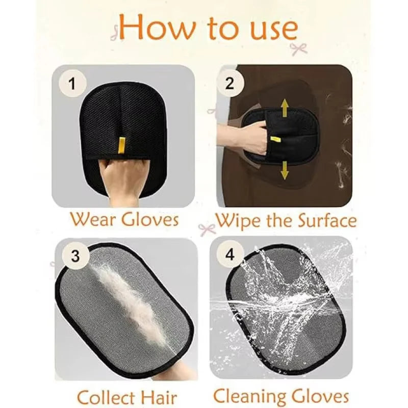 Hot sale Pet Hair Remover Portable Washable Clothes Hair Dehairing Gloves Pet Cleaning Products Pet Accessories
