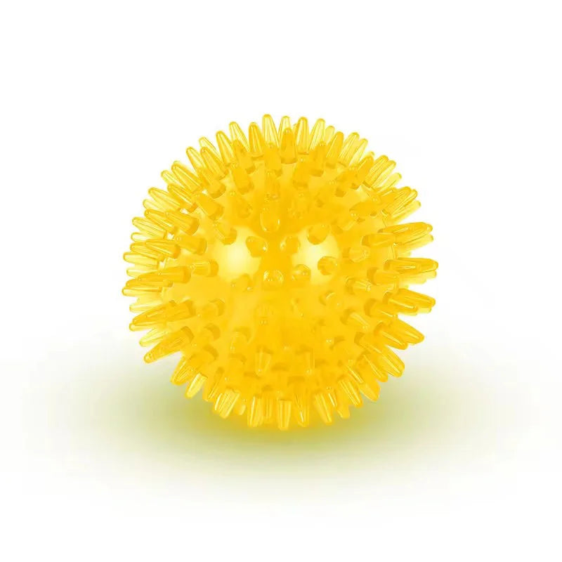 High Bounce TPR Spiky Dog Toy Ball Squeaky Bite Resistant Indestructible Molar Teeth Cleaning Interactive Self Play Relief Bored