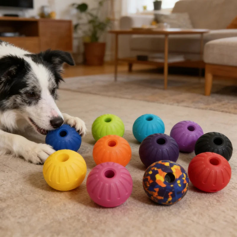 11pcs EVA Colorful Hollow Training Ball Dog Play Puppy Toy Indestructible Pet Supplie Tooth Chew Safe Large Dog Tough Water Toys
