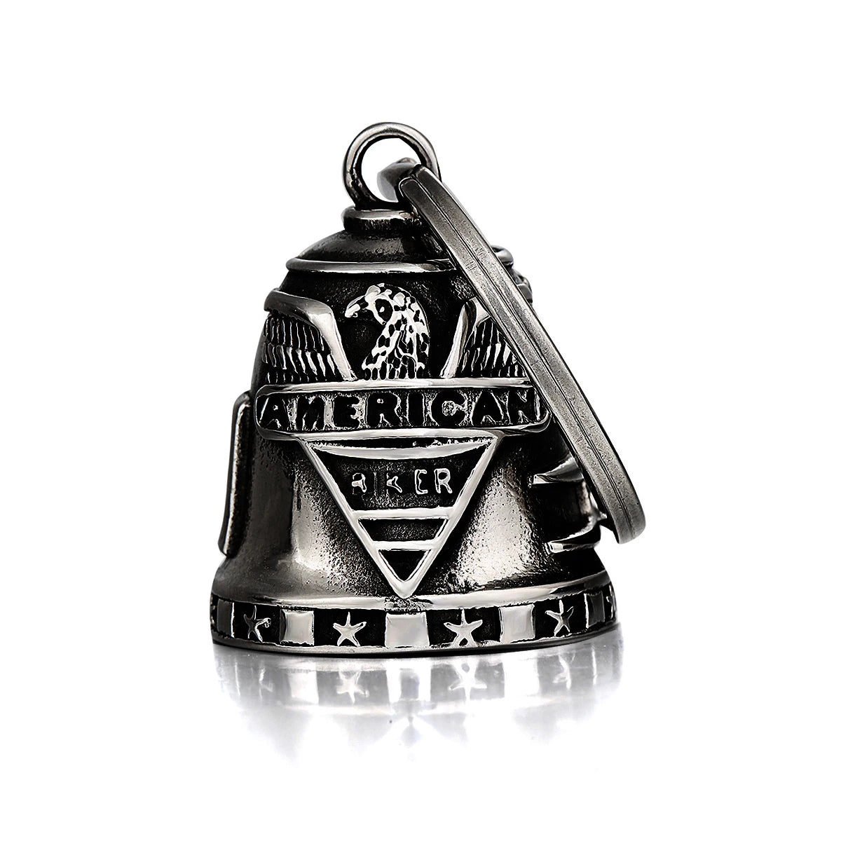 Motorcycle Guardian Bell Key Chain for Riders,Stainless Steel Biker Bells Accessories & Live To Ride for Luck