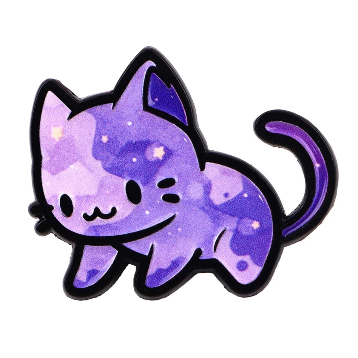Cute Rainbow Galaxy Cat Enamel Pins Kawaii Cartoon Brooches Animal Lapel Badges Jewelry Gifts for Cat Lovers & Pride Accessories