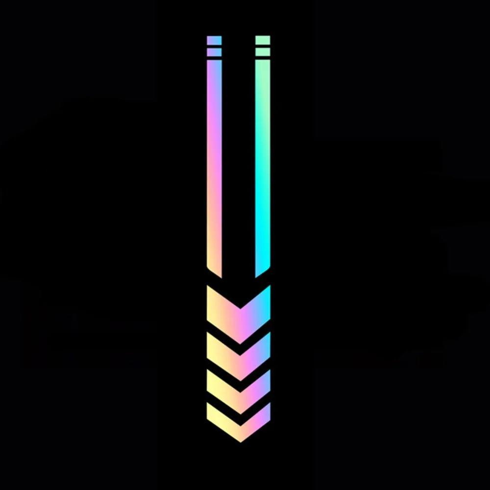 Motorcycle Arrow Stripe Reflective Stickers Fender Paste Car Safety Warning Waterproof MotorbikeTape Decal Moto Accessories