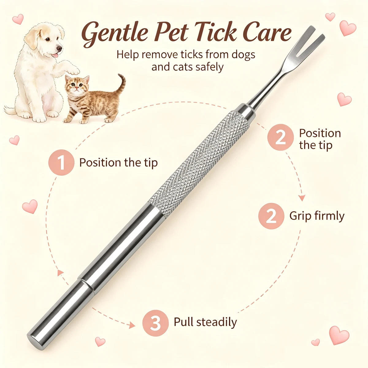Tick and Flea Tweezers Pets Accessories Removal Dog Remover Grooming Perro Removes Ticks People Pet Clips Supplies Pulls Clip