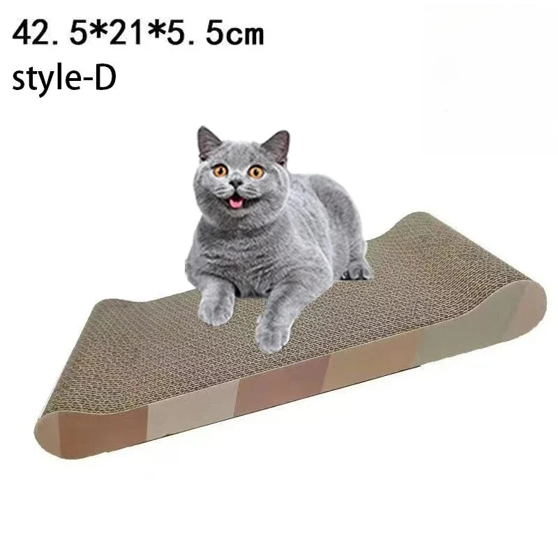 Durable Wear-resistant Multi-shaped Corrugated Cardboard Cat Scratcher Board Indoor Cat Grinding Claw Interactive Play Toy