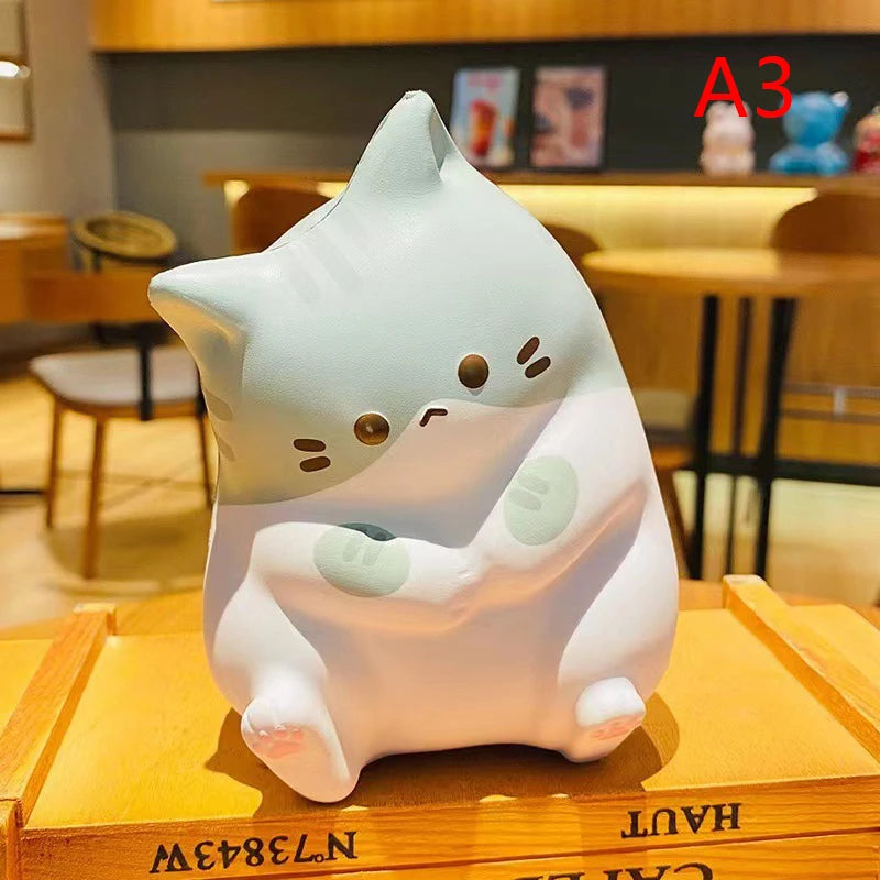 New Cat Stress Relief Squishy Toy PU Slow Rising Squeeze Antistress Ball Cartoon Table Ornaments Squishy Stress Reliever Toys