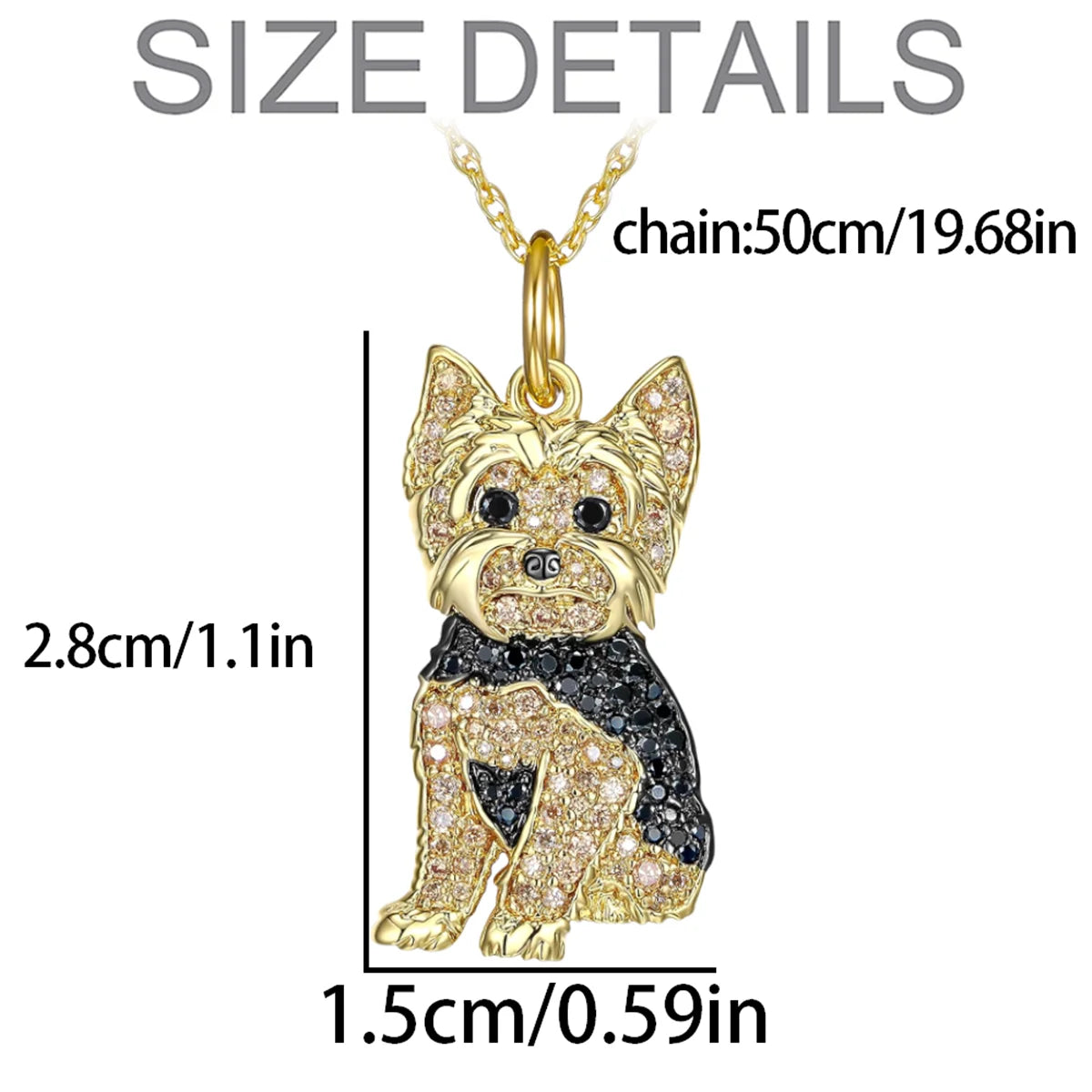 Exquisite and Cute Royal Yorkie Dog Pendant Necklace for Women Elegant Pet Puppy Jewelry Animal Accessories Dog Lovers Gift