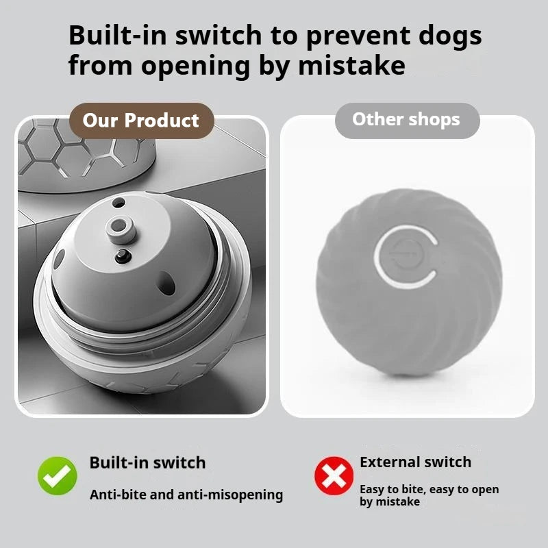 Smart Dog Toy Ball Electronic Interactive Pet Toy Ball USB Automatic Bouncing Rolling Toy Ball With RGB Lights Puppy Cat Product