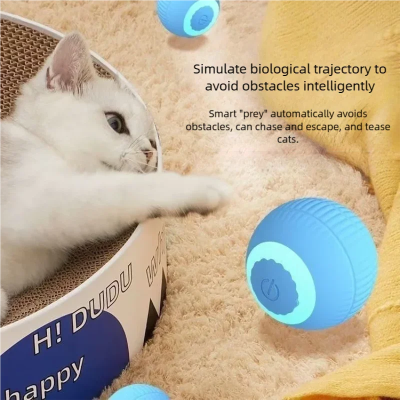 Smart Cat Toys Automatic Rolling Ball Electric Cat Toys Interactive for Cats Training Self-moving Kitten Toys for Indoor Playing