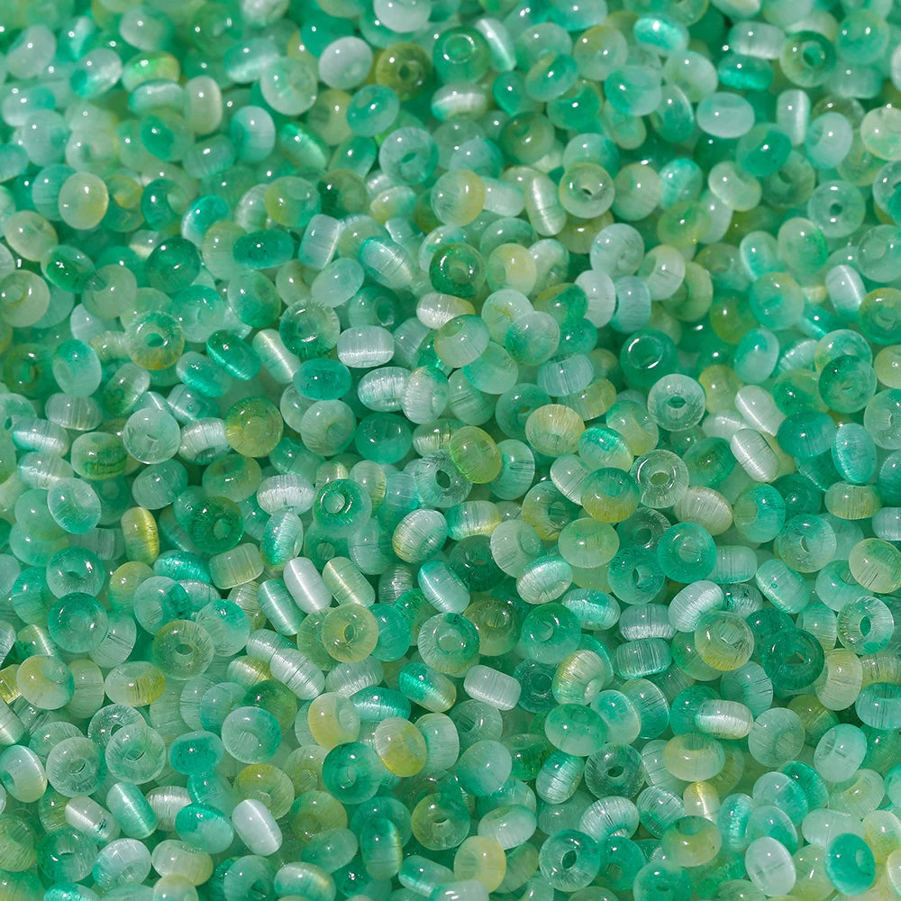 100Pcs/Lot 4mm Glass Imitation Cat Eye Round Beads for Handmade Making Jewelry DIY Bracelet Necklace Accessories