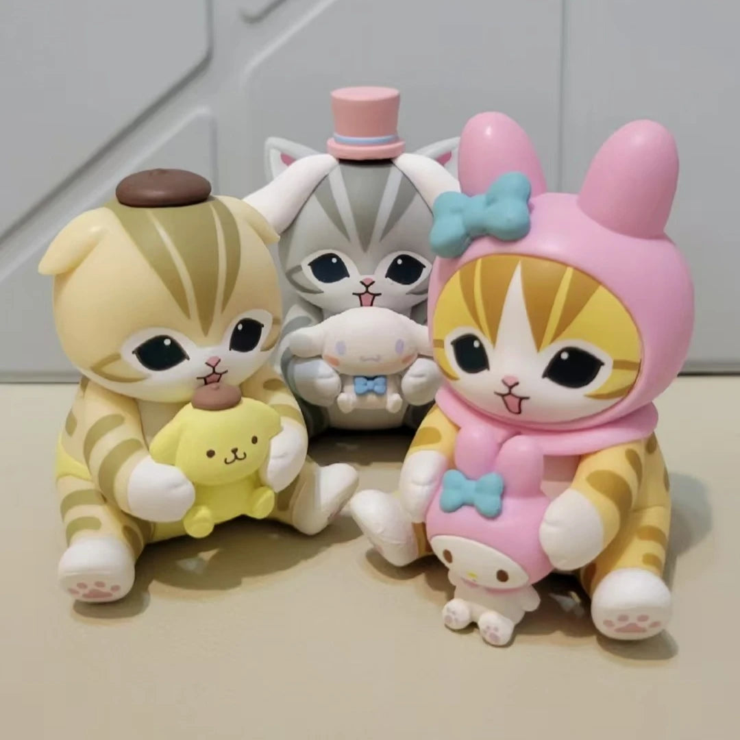 New Mofusand Collaboration Shark Cat Image Ugly Fish Doll Toy Display Fashion Blind Box Vinyl Face Blind Box Toys And Hobbies