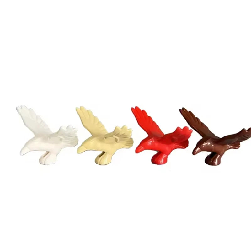 MOC Animal Scene Building Blocks Cats Dogs Sheep Pigs Chickens Eagle Parrots Dolphin Zoo Fram Accessories DIY Toys Bricks T14