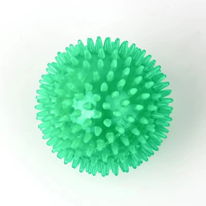 High Bounce TPR Spiky Dog Toy Ball Squeaky Bite Resistant Indestructible Molar Teeth Cleaning Interactive Self Play Relief Bored