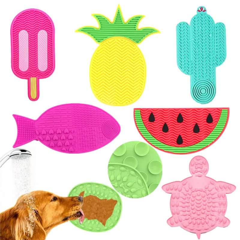 Suitable for Pets Weighing Less Than 3 Kilograms Mat Cats Slow Food Bowls Suction Cup Feeding Food Silicone Lick, Product Small