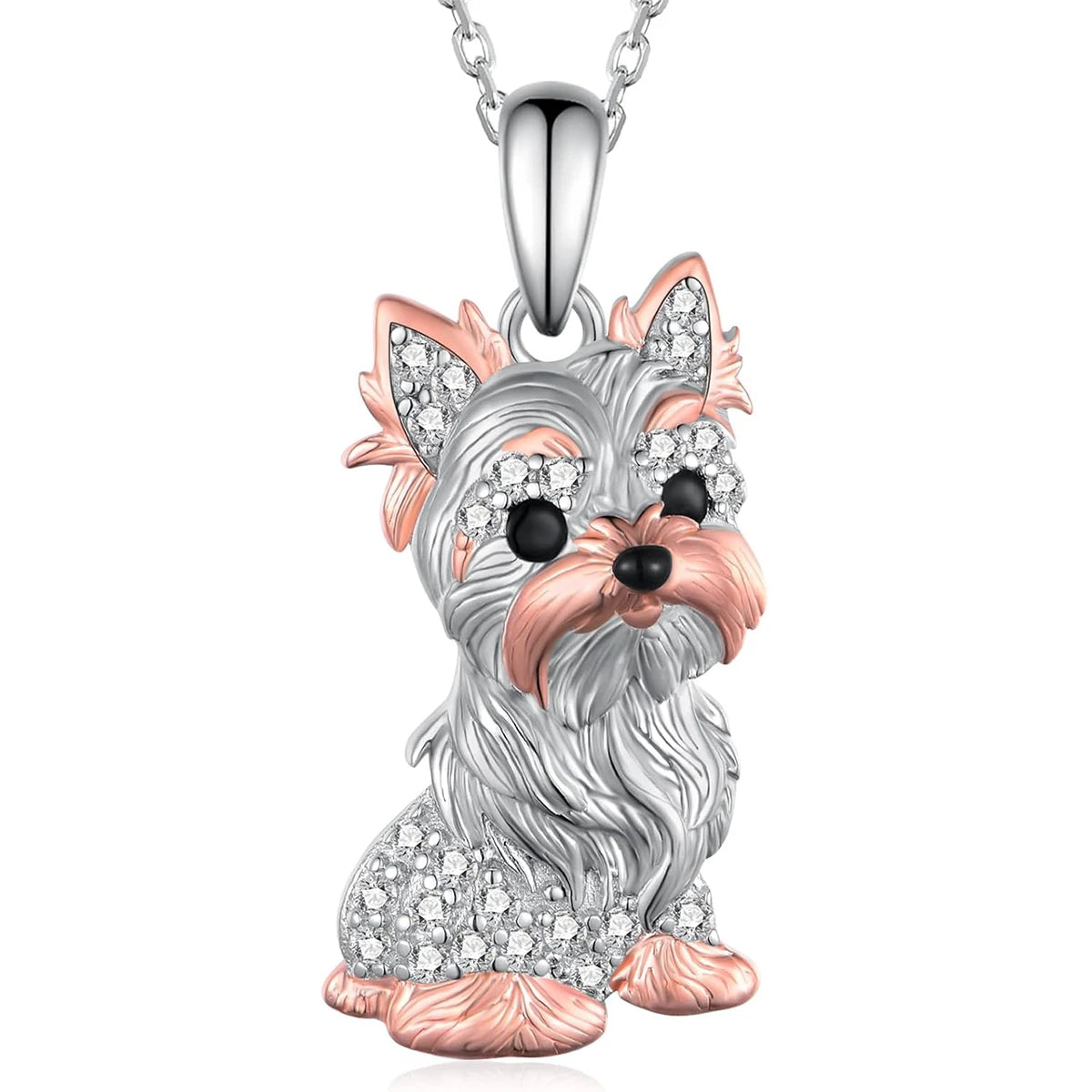 Exquisite and Cute Royal Yorkie Dog Pendant Necklace for Women Elegant Pet Puppy Jewelry Animal Accessories Dog Lovers Gift