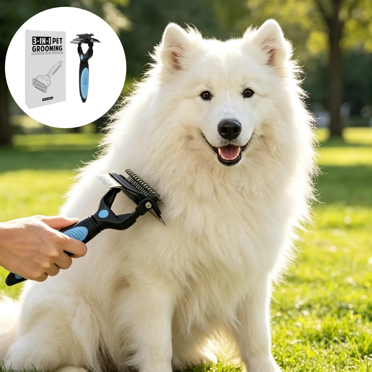 3-in-1 Pet Grooming Brush Hairy Dog Combing the Hair Remover Removal Comb Long-haired Short Supplies Canine Hairdressing Brushes
