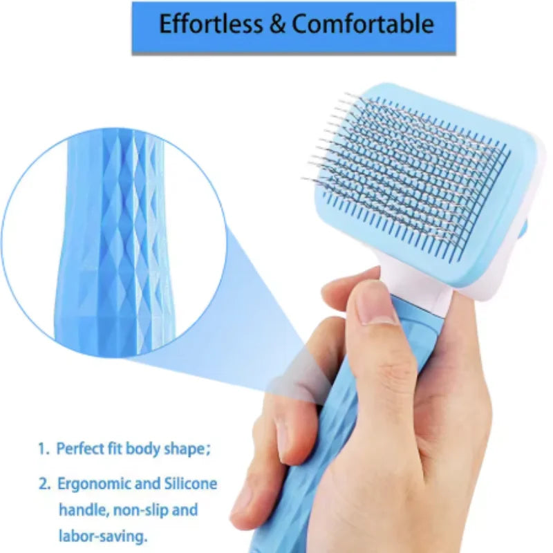 Dog Comb Pet Hair Removal Brush Cats and Dogs Special Comb Beauty Massage Self-cleaning Needle Comb Pet Supplies