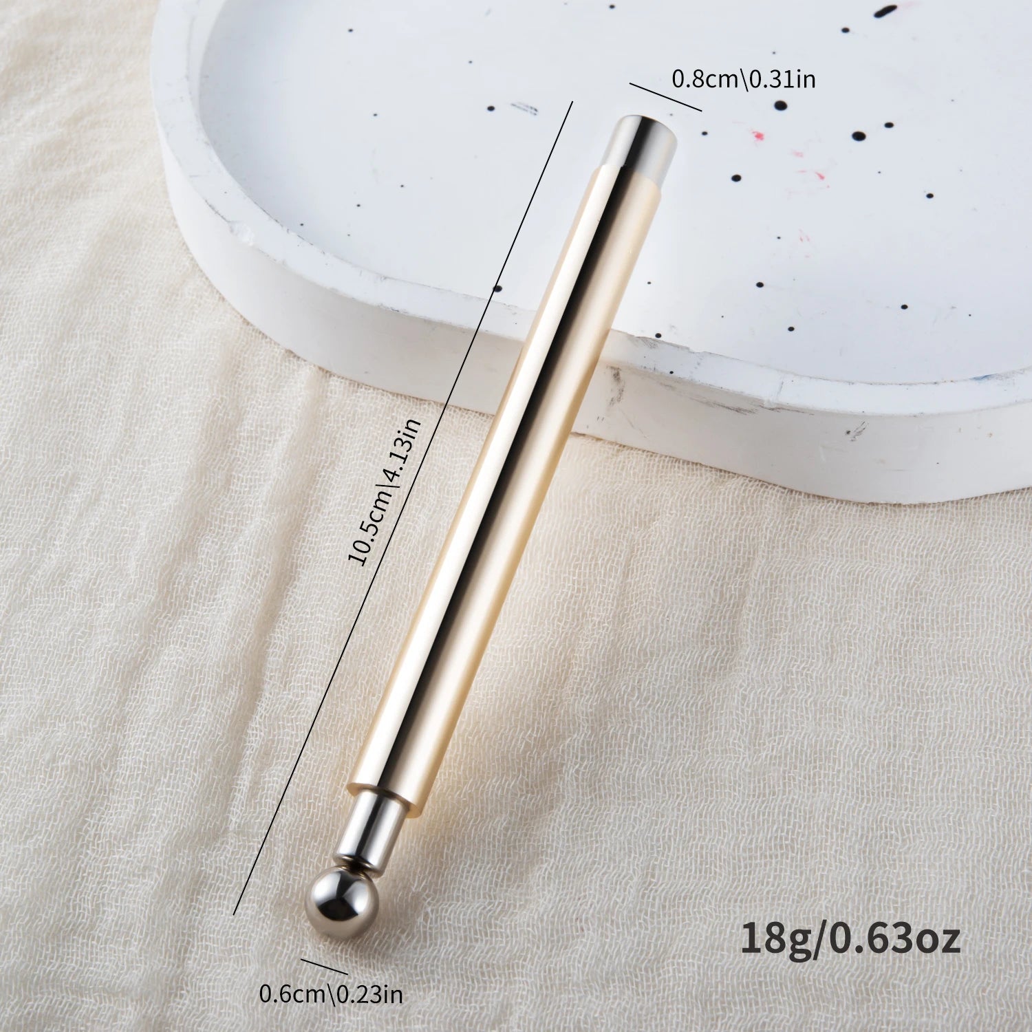 Cat Eye Nail Art Magnetic Tool Cylindrical Stick with Ball Magnet Manicure Accessory for Glass Bead Effects Fits UV Gel Polish