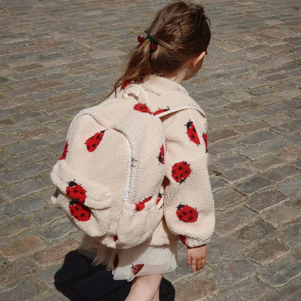 2025 Autumn KS Toddler Girls Lambswool Cats Jacket Boys Cartoon Cotton Fleece Outwear Coat Kid Winter Clothes Child Beetle Coats