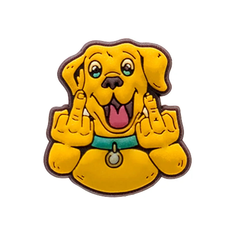 1pcs Cute Animals Dogs Cats Frogs Dinosaur Duck Shoe Charms for Women Girls,Shoe Accessories Pins for Kids Children,Clog Buckles