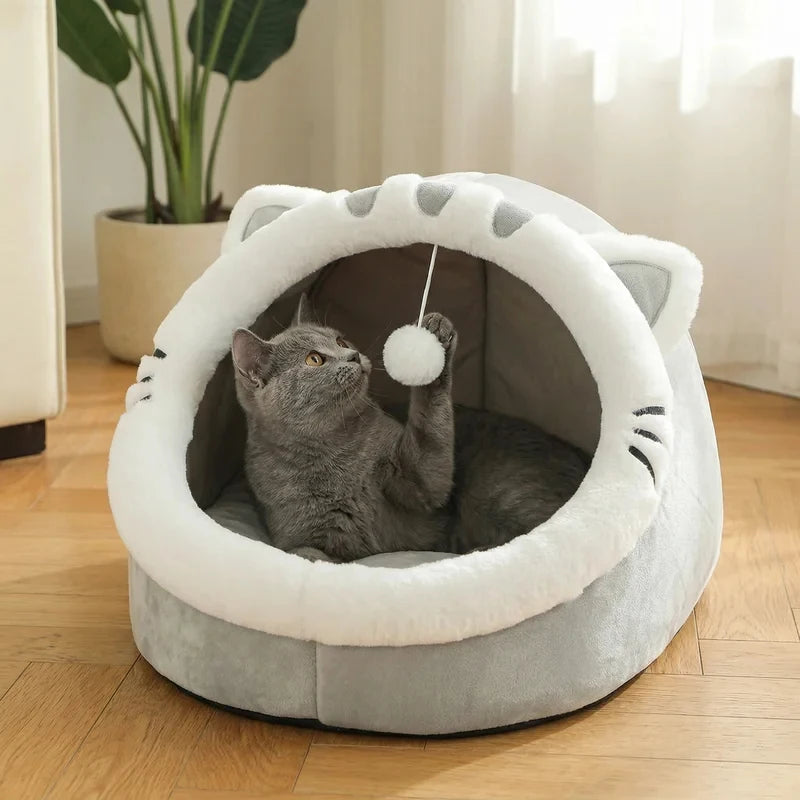 Four Season Universal Cat Bed Cat House Soft Comfortable Pet  Dog Bed Puppy Sleeping Bag Tent Habitats Basket House Pet Supplies