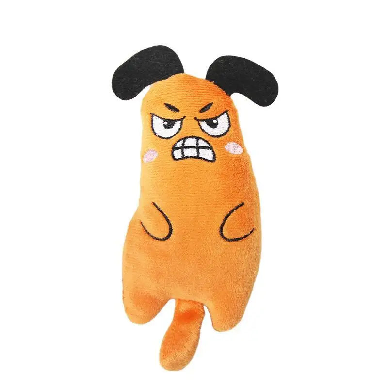 Funny Pet Plush Embroidery Catnip Toy Cat Expressive Mouse Toys Interactive Cat Toy Kitten Bite Resistance Toy Pet Accessories