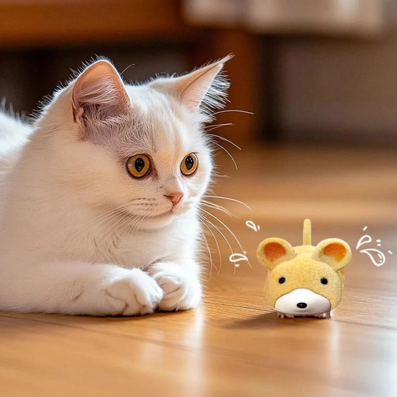 Electric Mouse Cat Toy Interactive Smart Fast Moving Kitten Toy Manhunt Self-Moving Obstacles Avoid Cat Toy Supplies