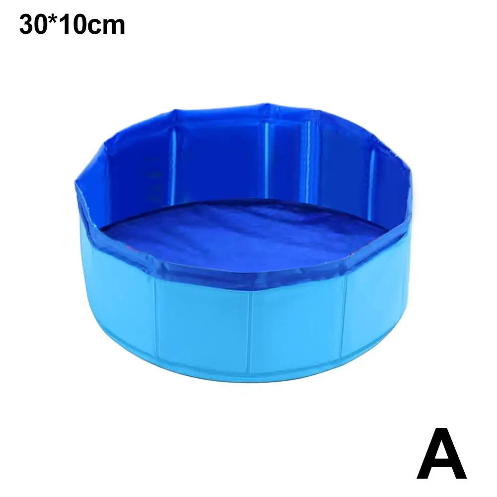 Foldable Dog Bath Swimming Pool Cat Pool Toy With Fish-Water Endless Self Play Interactive Cat Toys Pet Cleaning Water Basin
