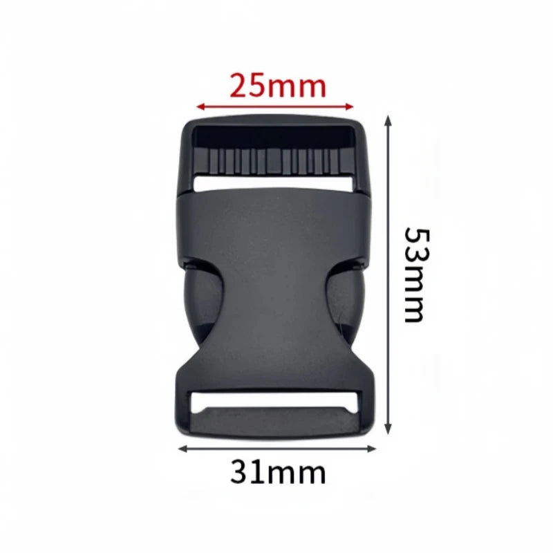 10Pcs Plastic Side Release Buckle Black Belt Buckle For DIY Webbing Straps Paracord Bracelet Bag Clothing Accessories Pet Collar