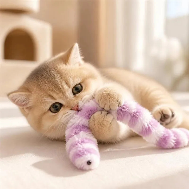 Interactive Plush Mouse Cat Toy Squeaky Imitation Mice Bite Resistant Kitten Toy Self-Entertainment Game Cat Toy Supplies