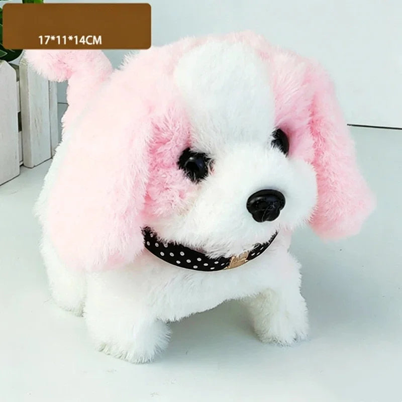 Electric Plush Dog Toy Walking Barking Moving Machine Simulation Plush Pet Toy for Dogs Interactive Play and Entertainment