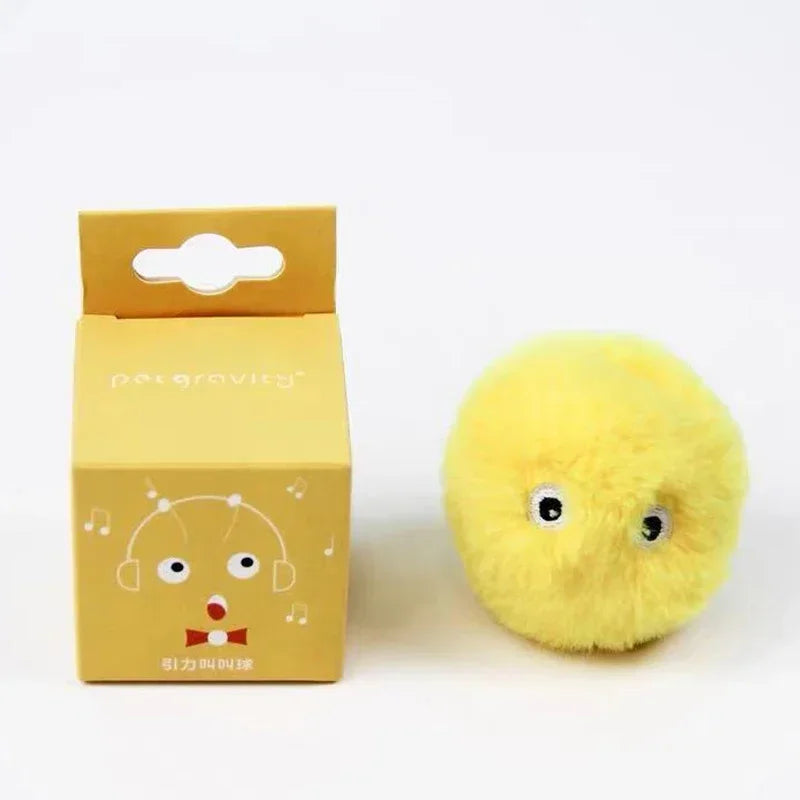 Training Toy Interactive Ball Smart Cat Toys Plush Electric Catnip Kitten Touch Sounding Pet Product Squeak Toy Ball