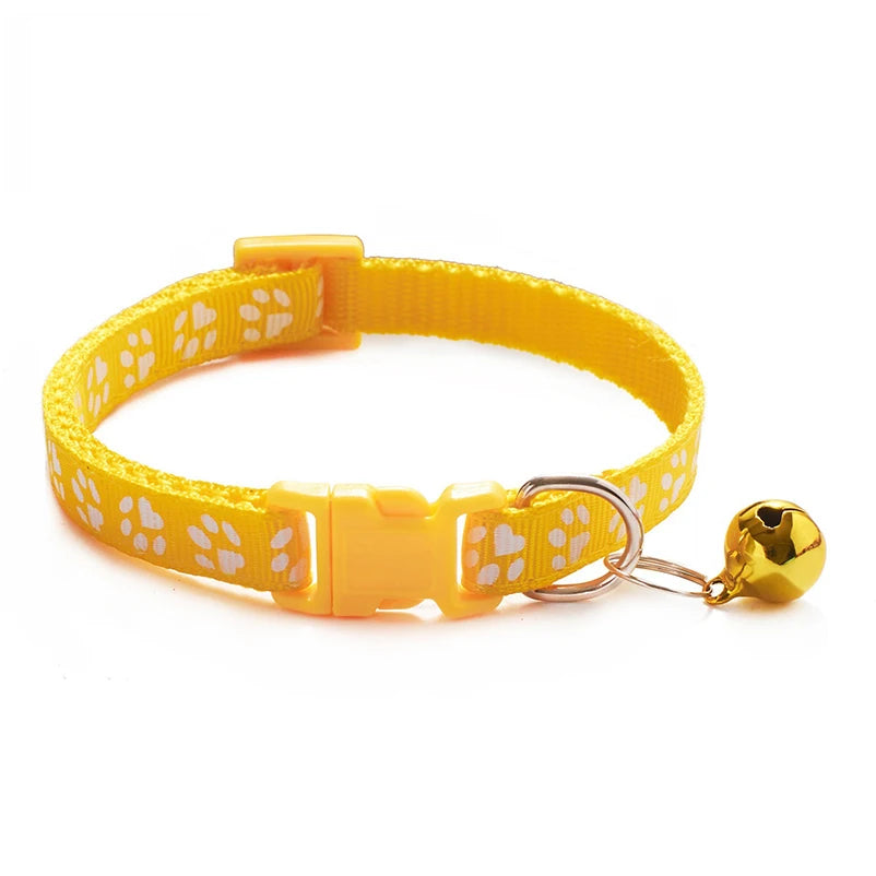 New hot pet for cat bell collar dog print cat collar multi-color optional necklace ring cat rope collar pet supplies