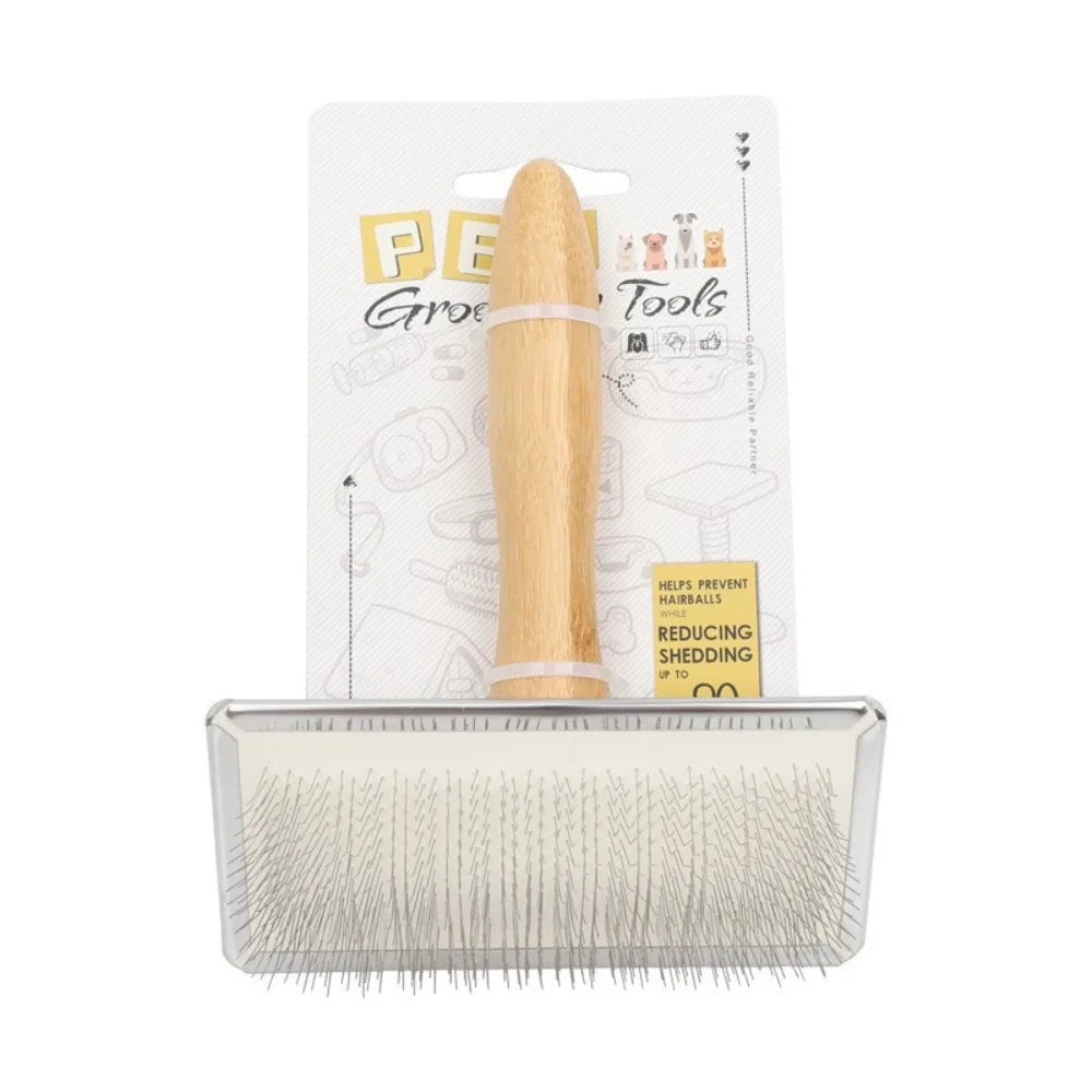 Portable Metal Pet Hair Remover Comb Ergonomic Handle Pet Massage Cat Comb Durable Slicker Brush Pet Products