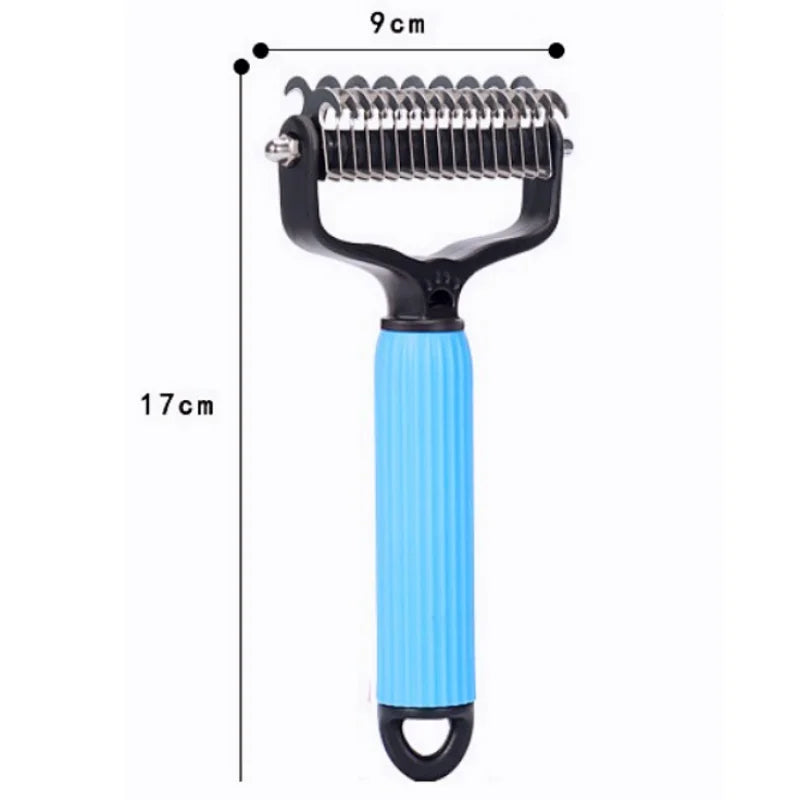 Dog Comb Knife Dogs Combs Double-sided Pet Hair Remover Stainless Steel Dog Brush for Hair Knot Cleaning Dogs Brush Pet Products