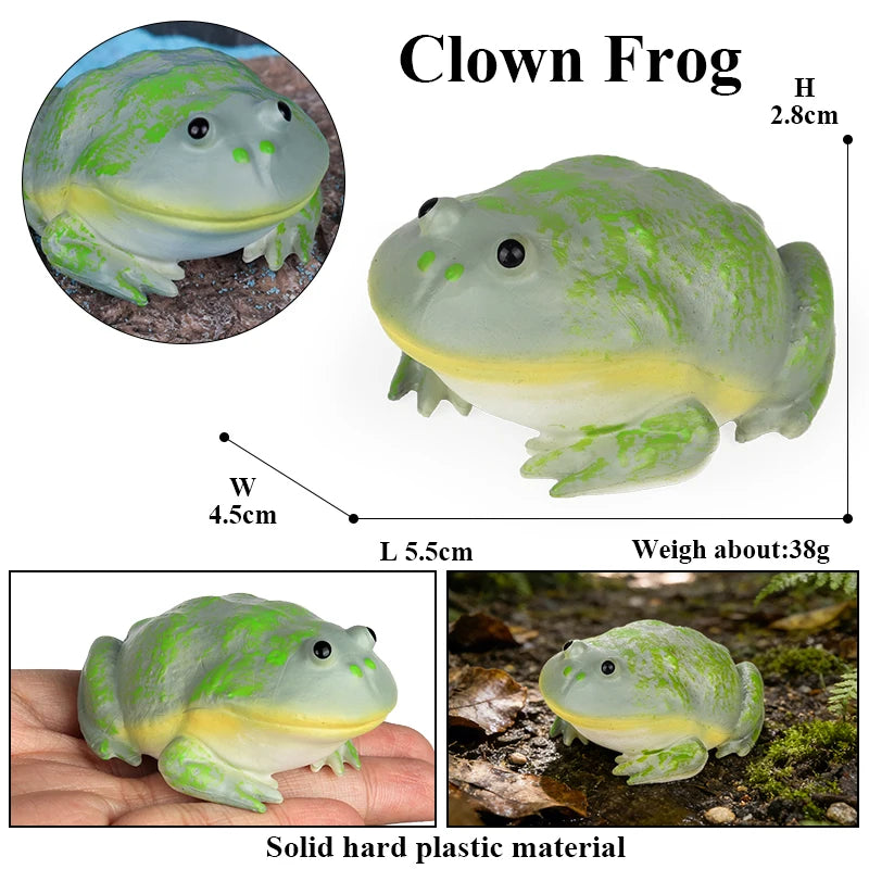 Oenux Cute Pet Model Frog Lizard Pig Hen Rabbit Shiba Inu Hamster Squirrel Otter Animals Figurine PVC Miniature Home Decor Kids