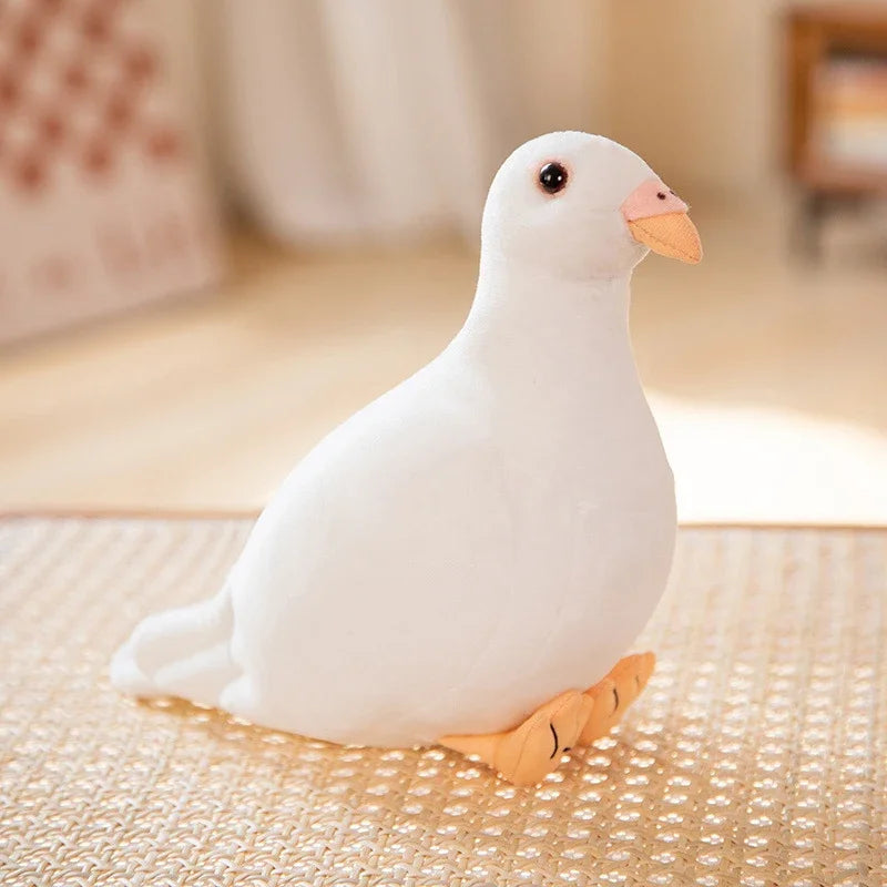 New Lifelike Bird Plush Toys Simulation White Green Pigeon Lovely Magpie Stuffed Animal Doll Photography Props Home Decor Gifts