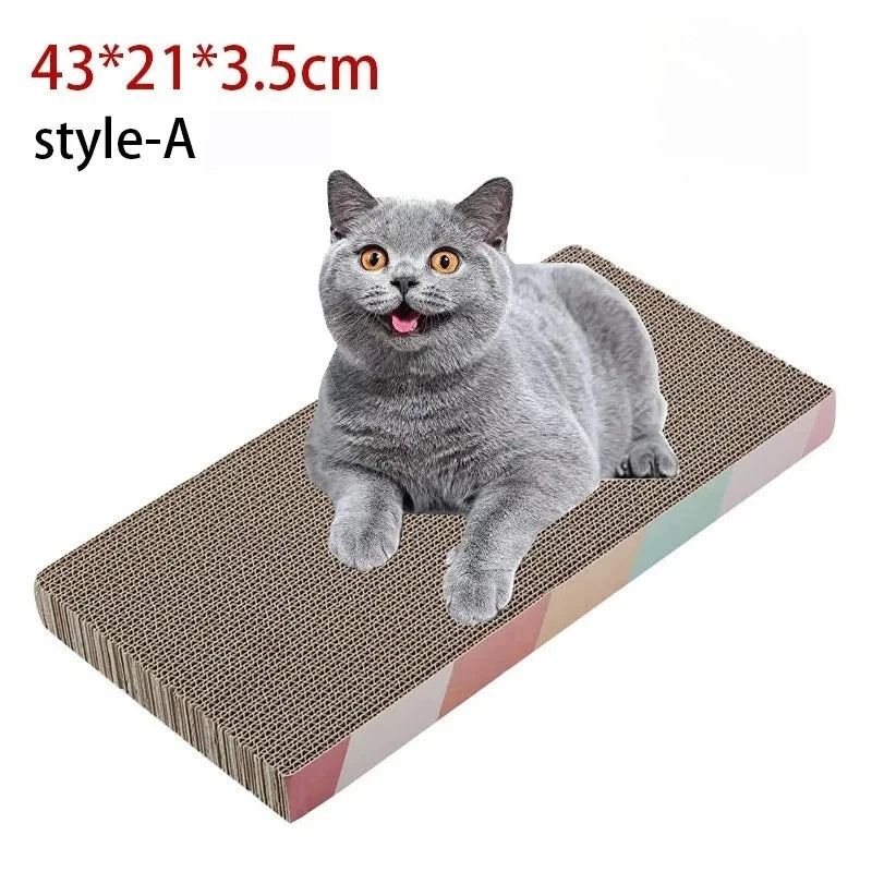 Durable Wear-resistant Multi-shaped Corrugated Cardboard Cat Scratcher Board Indoor Cat Grinding Claw Interactive Play Toy