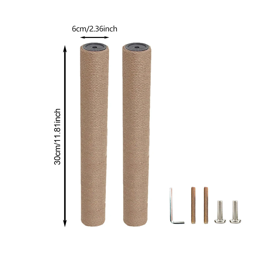 2PCS Cat Scratch Pole, DIY Accessories for Cat Climbing Frame, Suitable for Cat Climbing Frame or Replacing Old and Damaged Cat