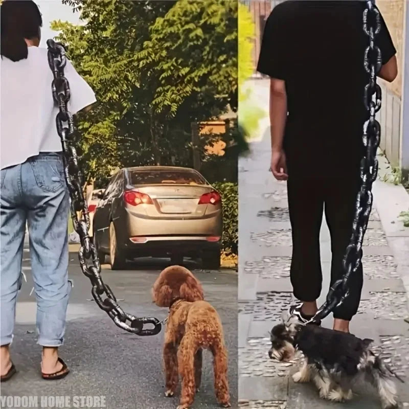 1 Piece Set 70 Inch Fun Dog Leash Prank Plastic Chain Photography Props Durable Decoration Cute Leash Pet Supplies Accessories
