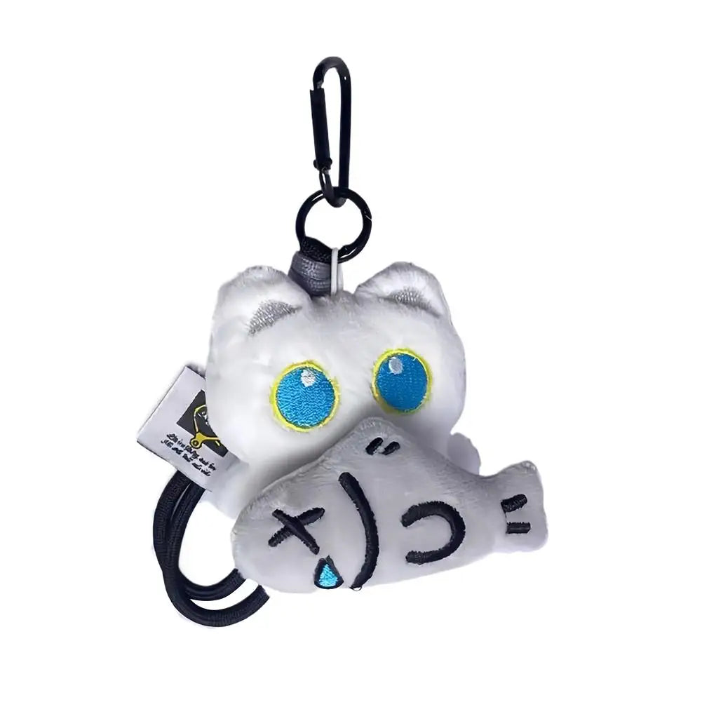 Cute Plush Black Cat Doll Toy Keychain Bag Pendant Charms Car Keyring Accessories For Women Couples Gift