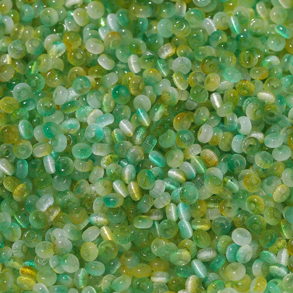 100Pcs/Lot 4mm Glass Imitation Cat Eye Round Beads for Handmade Making Jewelry DIY Bracelet Necklace Accessories