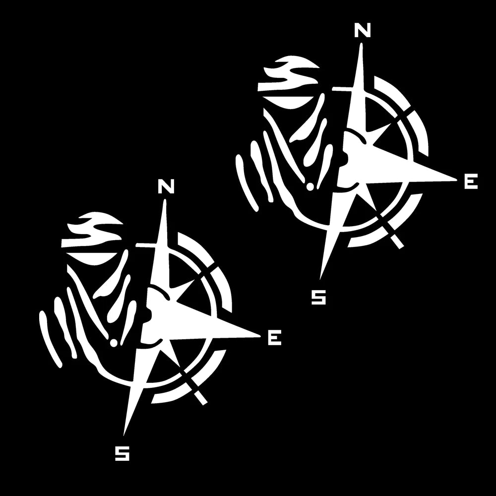 Compass Reflective Vinyl Motorbike Car Stickers Fuel Tank  Helmet Motorcycles Accessories For Voge 900 DSX Yamaha R3 Kawasaki
