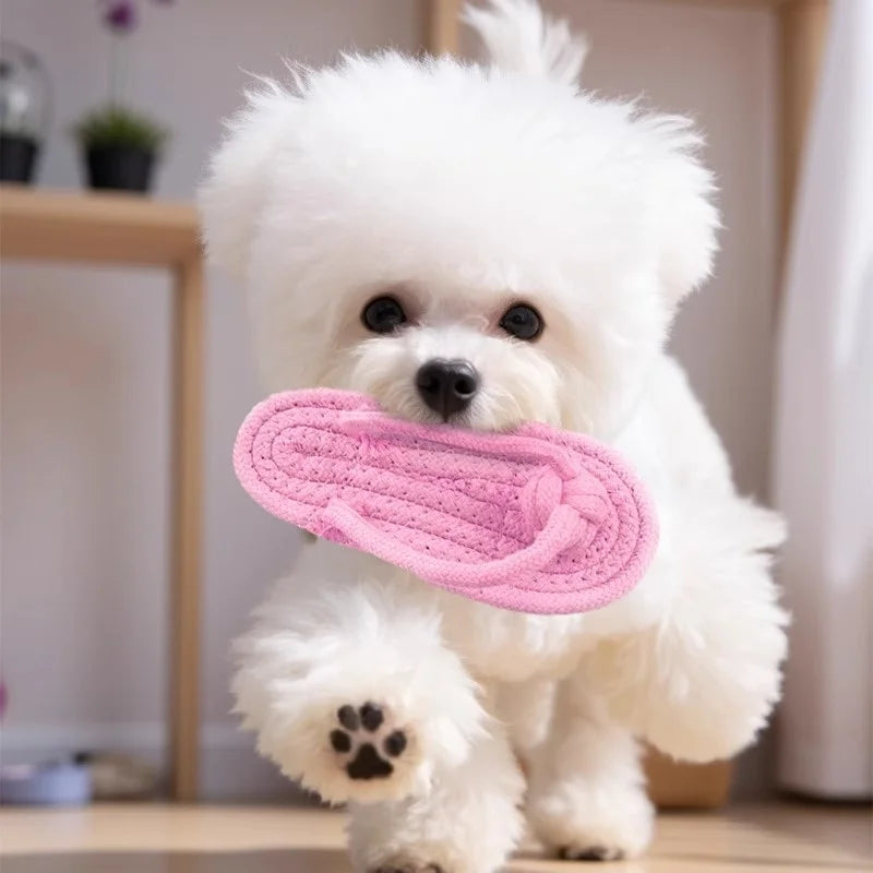 Interactive Pet Chewing Toy Cotton Slipper Rope for Small to Large Dogs Dental Health Molar Chew Toy Dog Accessory for Training