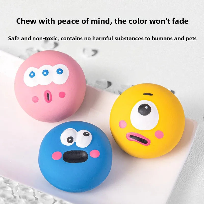 Pet Toy Ball Latex Sound Bite-Resistant Dog Toy Interactive Training Self-Hi Pet Products Puppy Dog Accessories